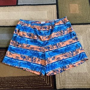 Columbia Super Backcast Shorts PFG Men’s Size L Fish Tropical UPF 50 Omni-Shade
